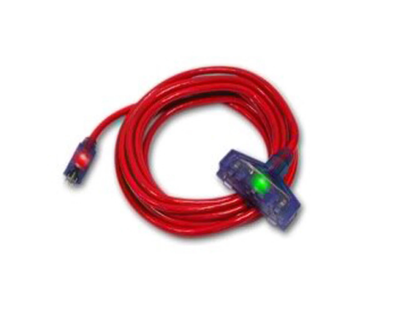 Century Wire D17227100 Pro Glo 12/3 Triple Tap 100 Foot Extension Cord Red